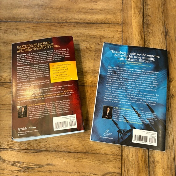 Joel C Rosenberg Set of Two Books, Paperback,Thriller, Vacation Travel Lounging - Picture 2 of 5